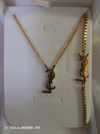 Set Bijoux Élégance YSL (Collier & Bracelet)