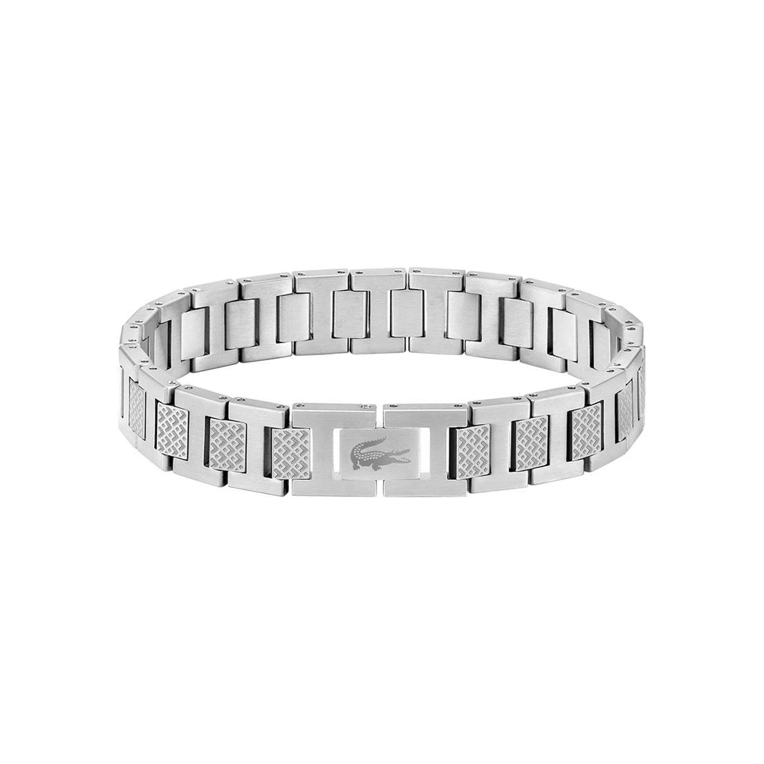 Lacoste Bracelet à maillons Collection METROPOLE Embelli avec motif petit piqué