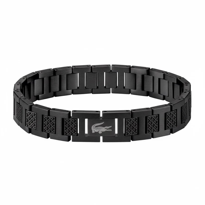 Lacoste Bracelet à maillons Collection METROPOLE Embelli avec motif petit piqué