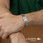 Lacoste Bracelet à maillons Collection METROPOLE Embelli avec motif petit piqué