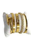 Stainless Steel Stack Bracelet Set – Élégance Moderne